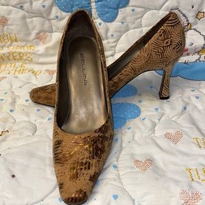 Bellini heels. Unique pattern.